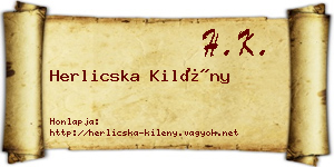 Herlicska Kilény névjegykártya